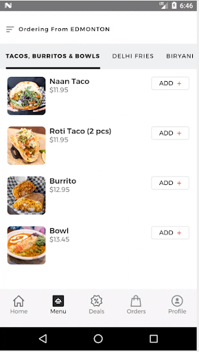 Taco Delhi Screen 2