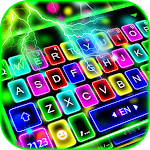 Cover Image of Скачать Тема для клавиатуры Thunder Neon Lights  APK