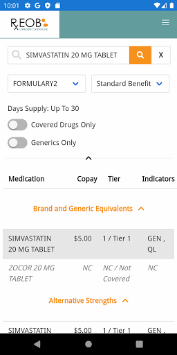 MyDrugBenefit Screen 3
