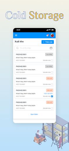 Android application Quản lý kho screenshort