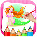 Mermaid Coloring Book & Drawing Book 