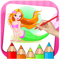Mermaid Coloring Book & Drawing Book