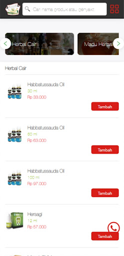 Herbal Indo Utama Online Shop Screen 3
