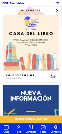 Android application CEIP San Isidro screenshort