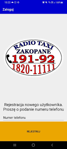 Android application Radio Taxi Zakopane screenshort