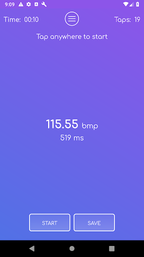 Tempo Tap - BMP Counter Screen 3