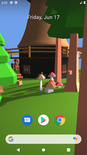 Windmill 3D Wallpaper