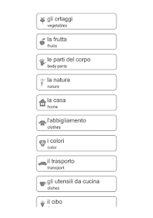 Learn and play. Italian words - vocabulary & games