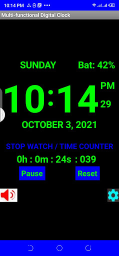 Android application Multi-functional Digital Clock screenshort