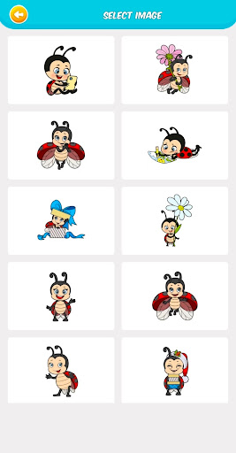 Cartoon Ladybug Coloring Screen 2