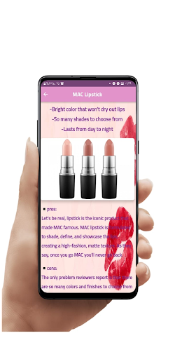 Android application Lipstick Brands screenshort