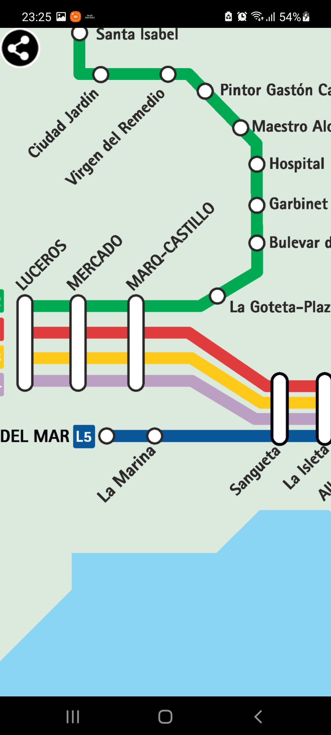 Android application Alicante Tram Map screenshort