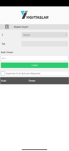 Yiğittaşlar B2B Screen 2