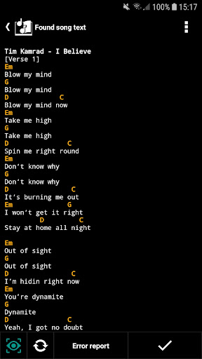 s.mart Song Analyzer (Chords) Screen 3
