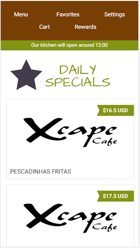 Xcape Cafe Screen 2