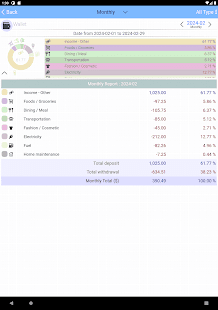 ภาพหน้าจอ EvoWallet MoneyTracker Premium