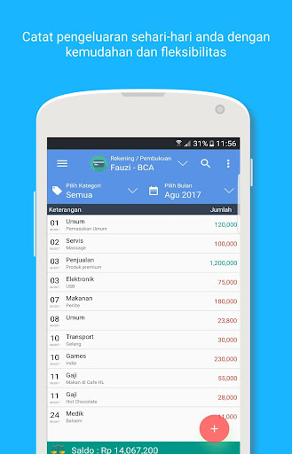 Android application Buku Rekening (Catatan Keuanga screenshort