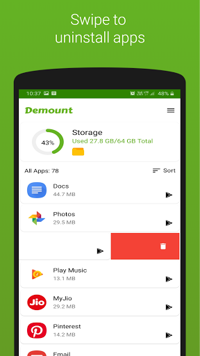 Demount: Uninstall Apps Screen 2