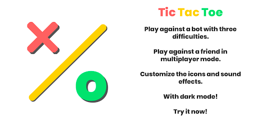 Android application Simple Tic Tac Toe screenshort