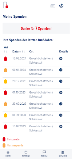 Meine Blutspende SRK screenshot 1