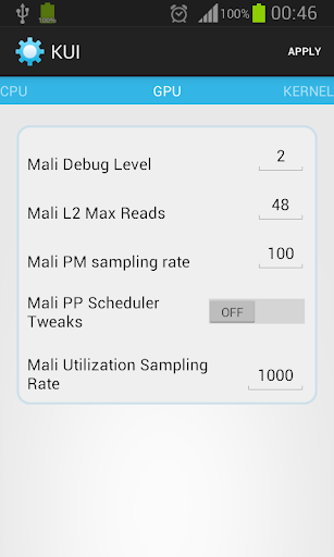 KUI - A Kernel Tweaker