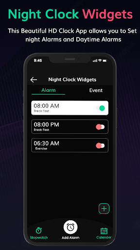 Night Clock Widget Screen 3