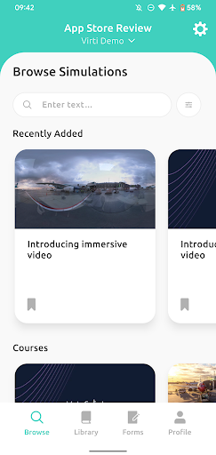 Android application Virti screenshort