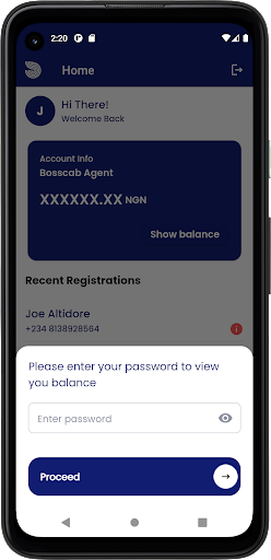 Bosscab Agent Screen 3