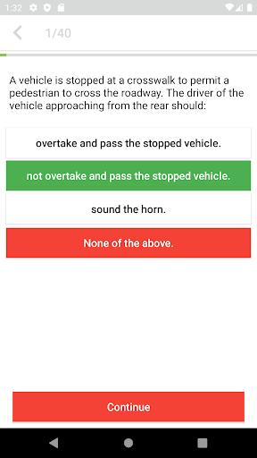 DMV Practice Test Louisiana Screen 3