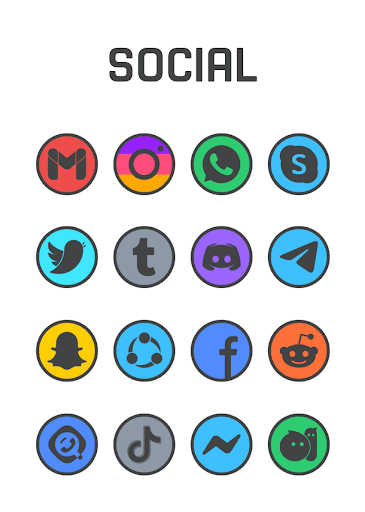 Screenshot of Circle Dark - Icon Pack