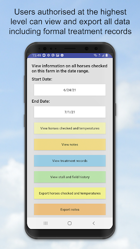 Screenshot of EquiTrace