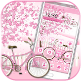Sakura Pink Bicycle Launcher Theme icon