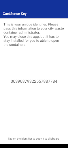 Android application CardSense Key screenshort