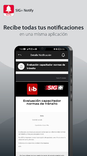 Android application SIG+ Notify screenshort