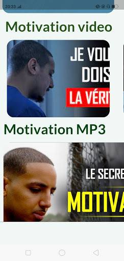 Android application H5 motivation audio en françai screenshort