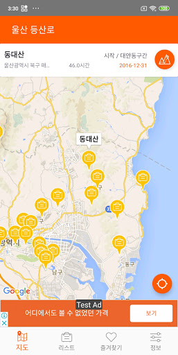 울산 등산로 - 등산 등산로 등반로 분기점 정보