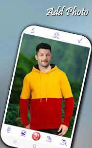 Men sweatshirt photo suit edit