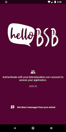 Android application Hello BSB screenshort