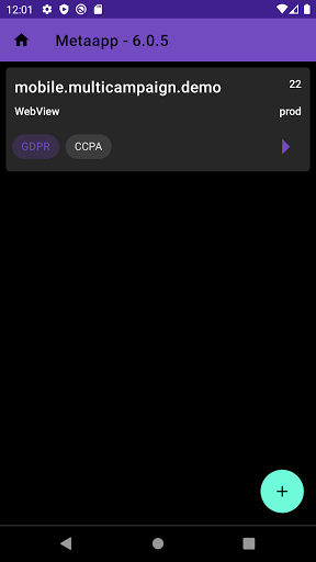Android application MetaApp screenshort