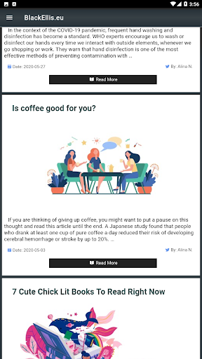 BlackEllis.eu Blog App Screen 2