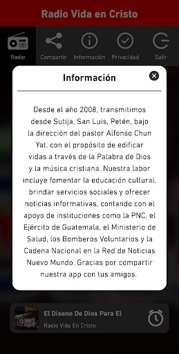 Radio Vida en Cristo Screen 2