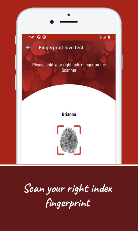 Android application Fingerprint Love Test Scanner Prank screenshort
