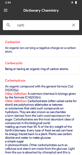 Android application Chemistry Dictionary screenshort