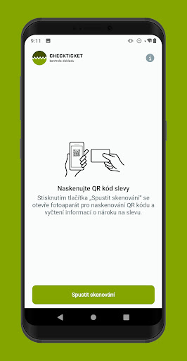 Android application CheckTicket - Kontrola dokladu screenshort