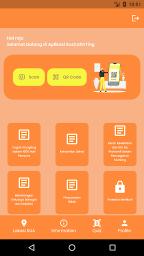 Android application SusCatinTing screenshort