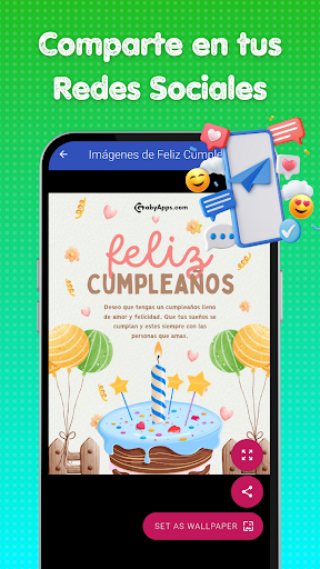Android application Imágenes de Feliz Cumpleaños screenshort