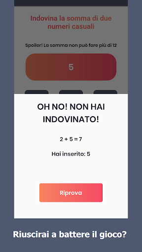 Indovina la somma Screen 3