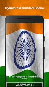Screenshot 2 3d Bandera India Fondo Animado android