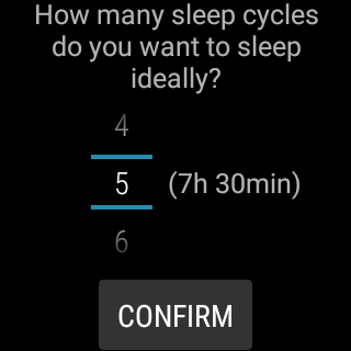 Sleep Cycles Timing Screen 3