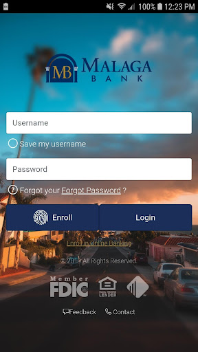 Android application Malaga Bank screenshort